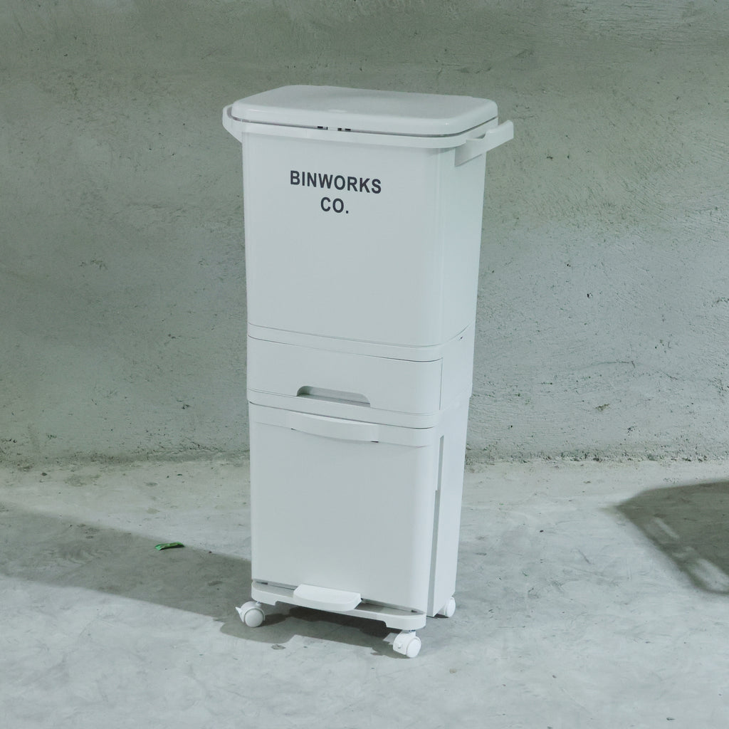 BinWorksHome 50L Wheeled Kitchen Waste Organizer