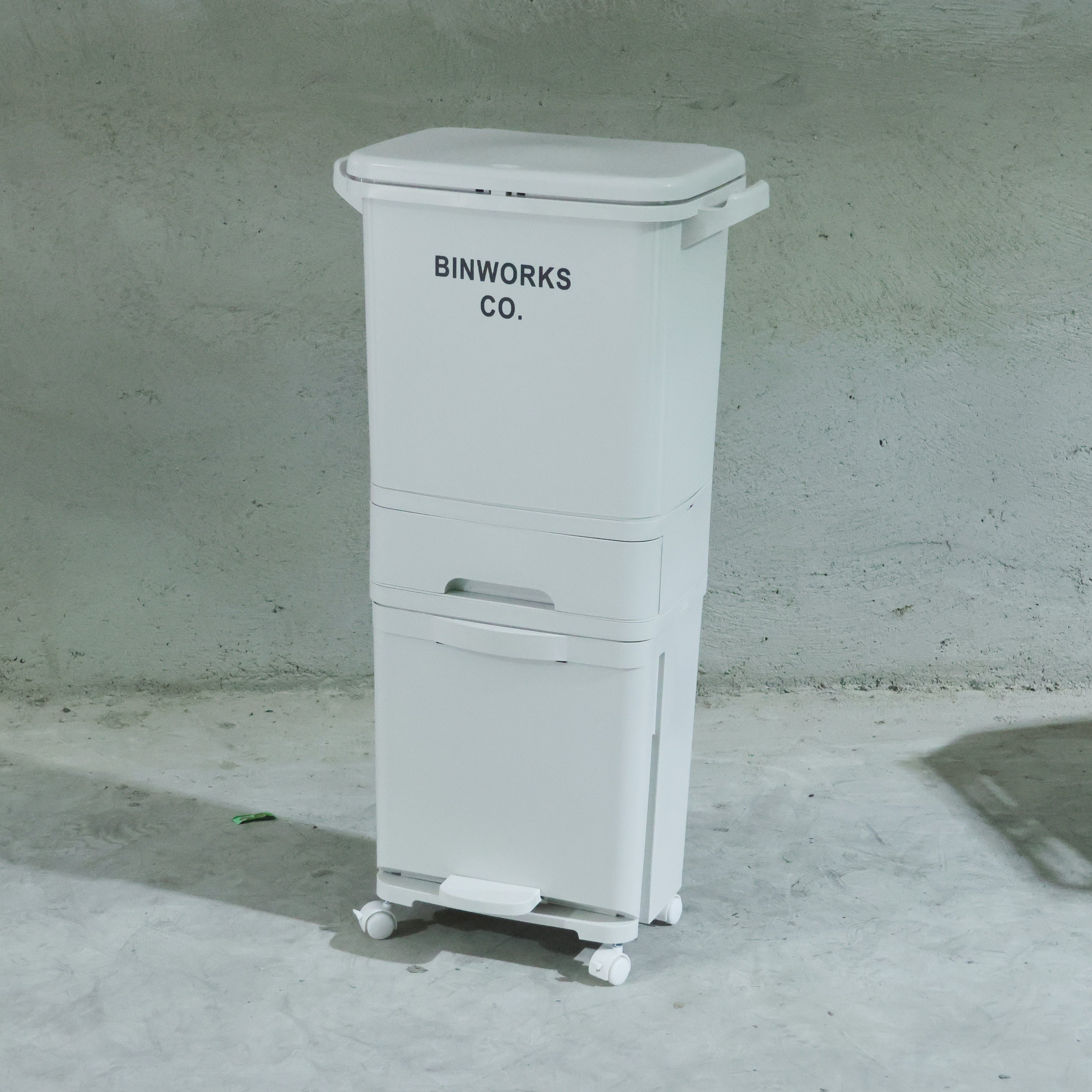 BinWorksHome 50L Wheeled Kitchen Waste Organizer