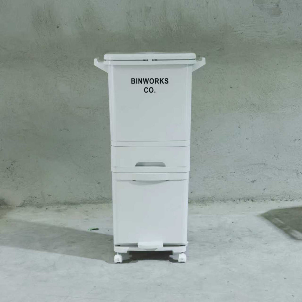 BinWorksHome 50L Wheeled Kitchen Waste Organizer