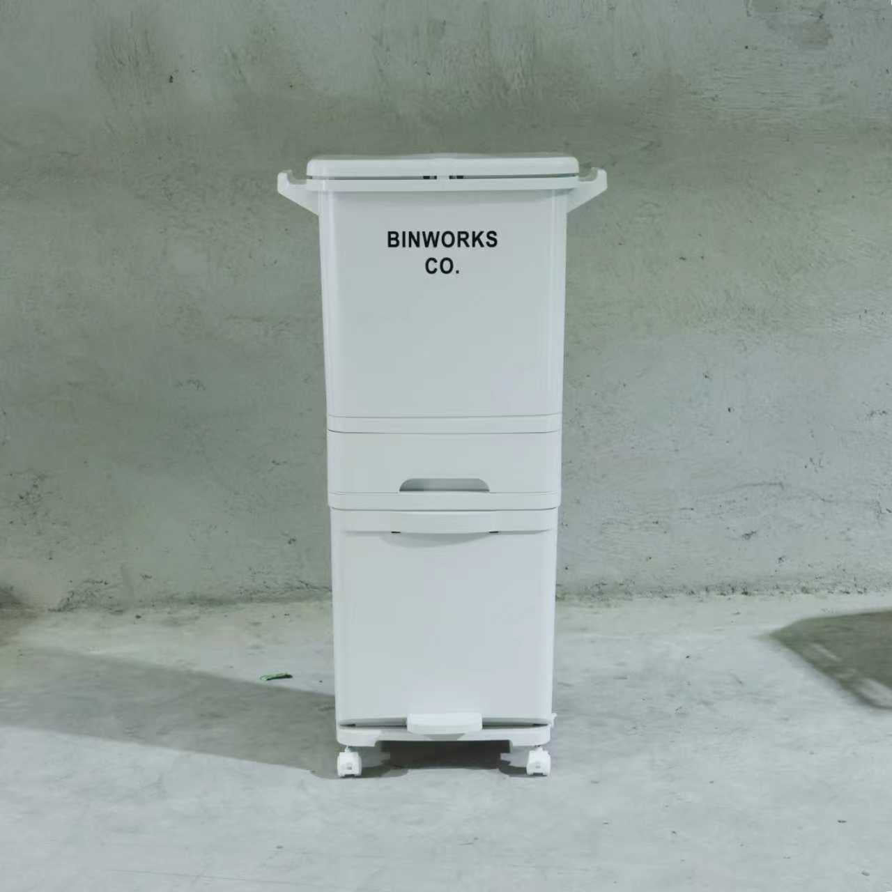 BinWorksHome 50L Wheeled Kitchen Waste Organizer