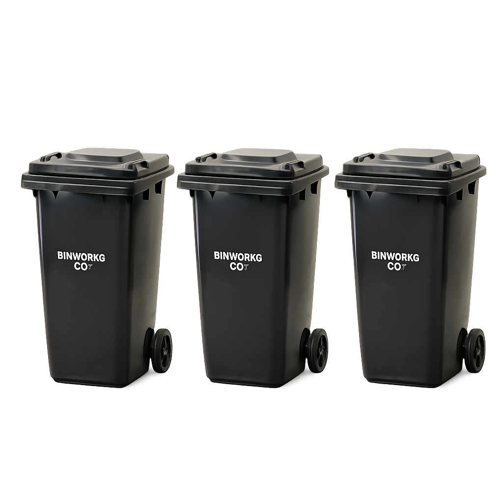 BinWorks Co. Three Black 140L Bin Bundle – Save $50