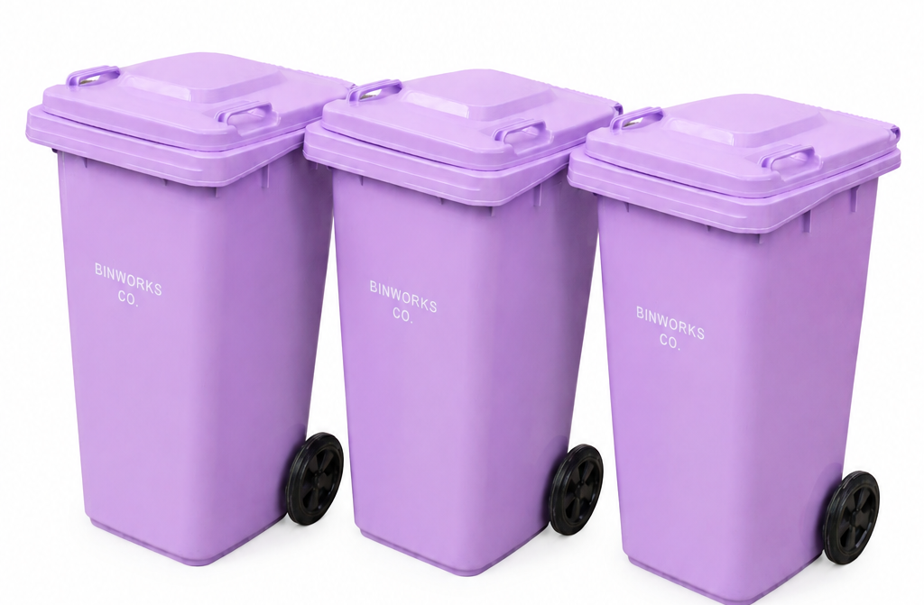 Preorder Item: BinWorks Co. Three Purple 140L Bin Bundle – Save $50