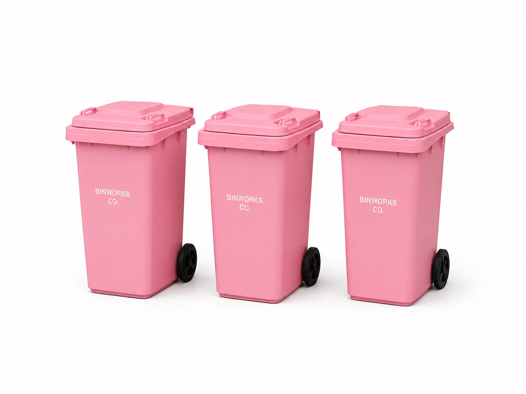 BinWorks Co. Three Pink 140L Bin Bundle – Save $50