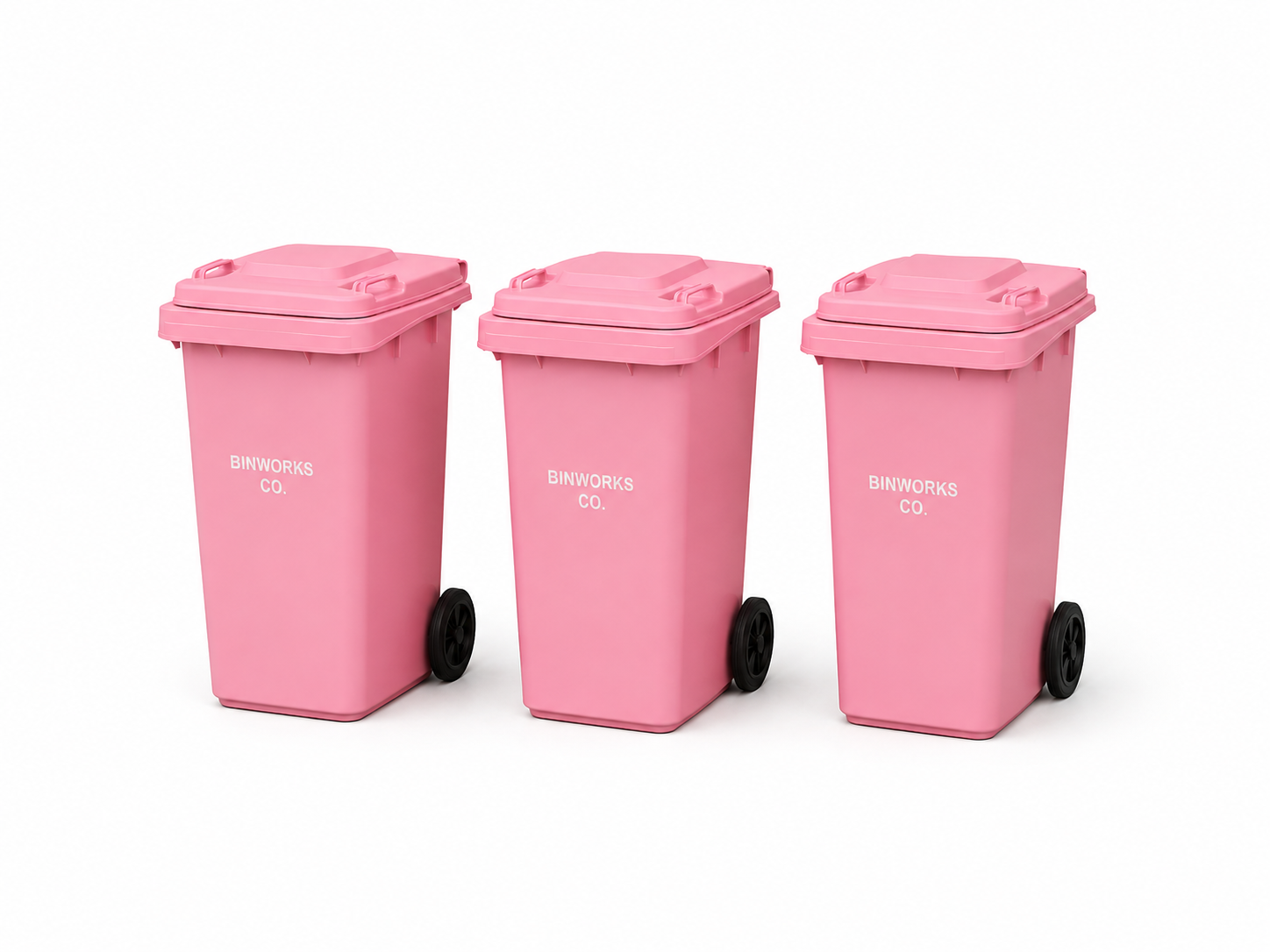 BinWorks Co. Three Pink 140L Bin Bundle – Save $50