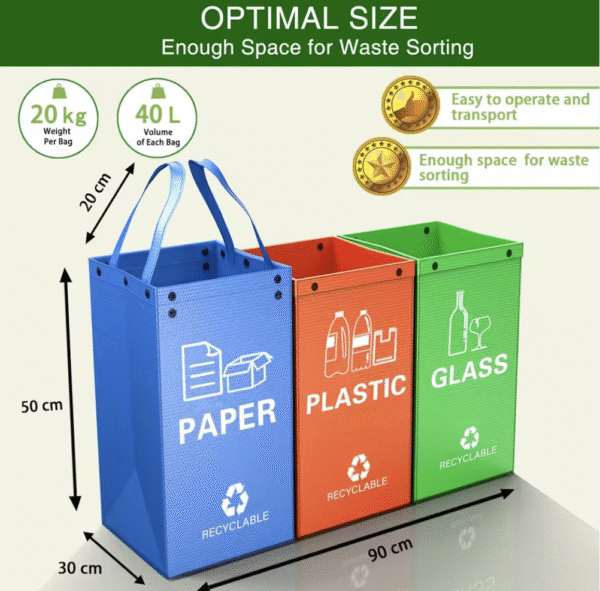 BinWorksHome Foldable Multi-Use Plastic Storage & Waste Bin (Indoor/Outdoor)