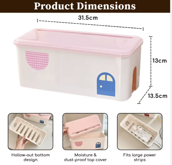 BinWorks Co. Multi-Functional Cable Management Box