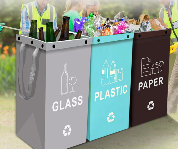 BinWorksHome Foldable Multi-Use Plastic Storage & Waste Bin (Indoor/Outdoor)