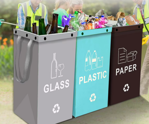 BinWorksHome Foldable Multi-Use Plastic Storage & Waste Bin (Indoor/Outdoor)
