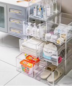BinWorksHome Large Clear Stackable Drawer Organizer