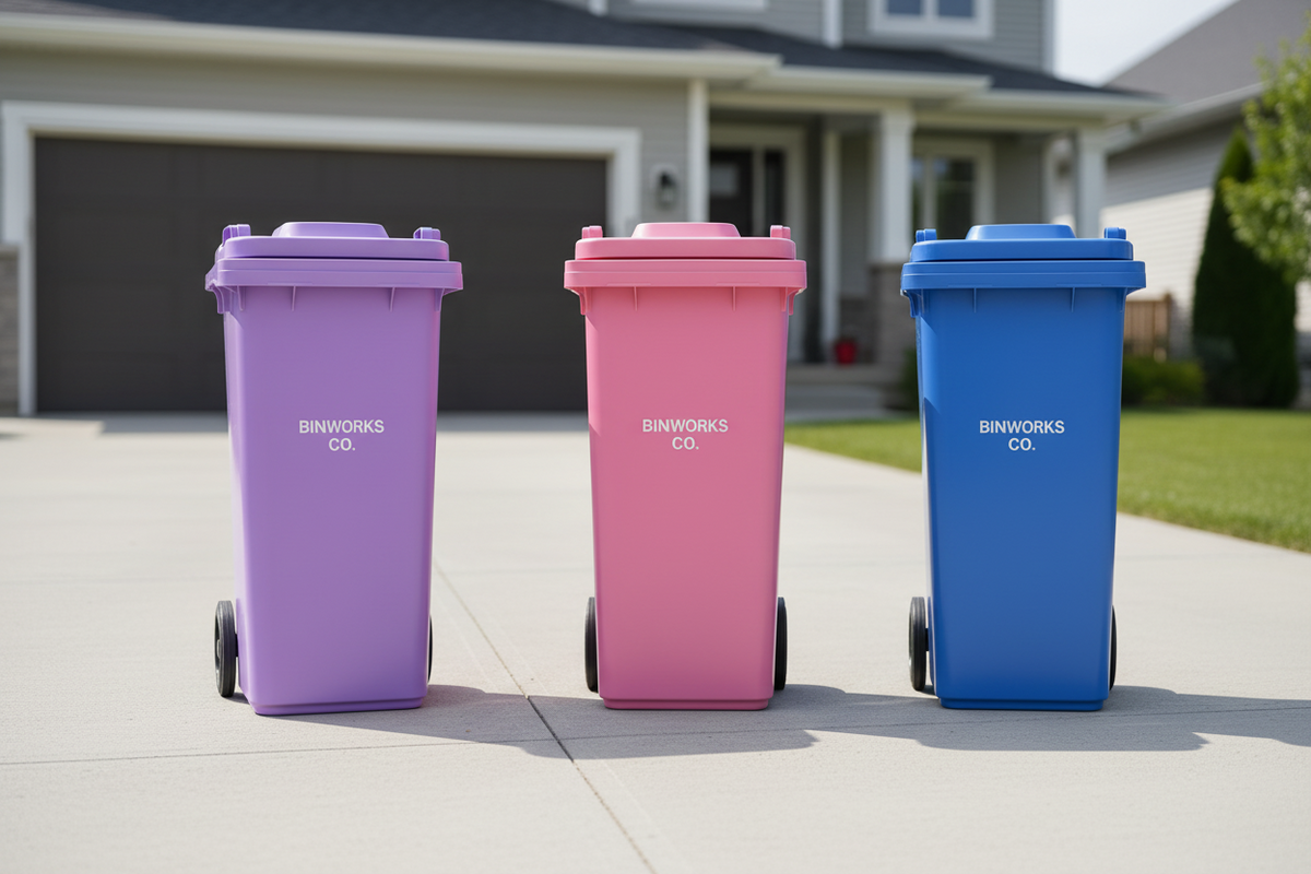 BinWorks Co. Triple 140L Bundle – Black + Pink + Purple – Save $50