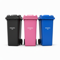 BinWorks Co. 120L Colour Pop Trio – Black, Pink and Blue bins square