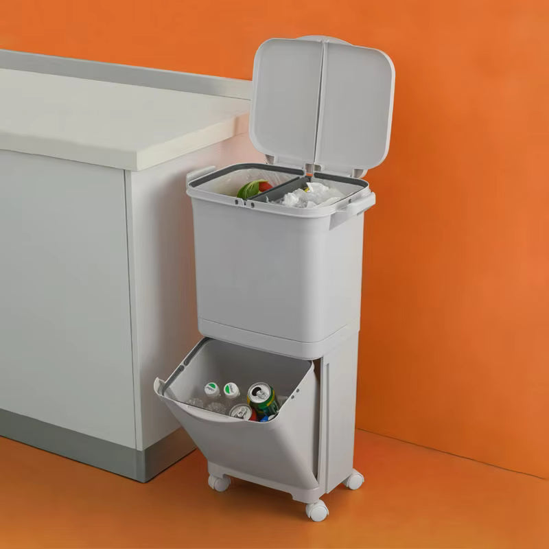 BinWorksHome 50L Wheeled Kitchen Waste Organizer